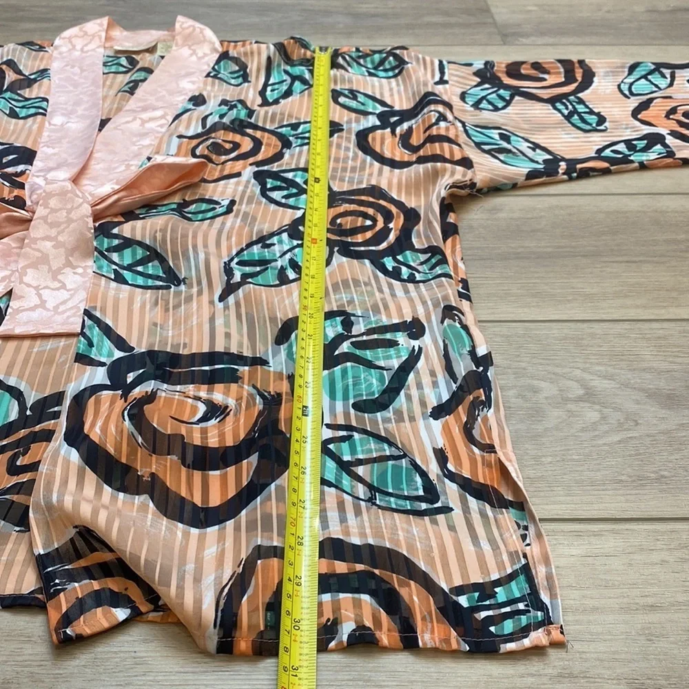 Victoria's Secret Gold Label Sheer‎ Rose Bed Jacket
